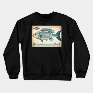 Perch Fish Print Crewneck Sweatshirt